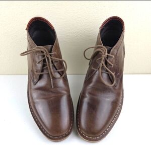 STEVE MADDEN MENS HARKEN CHUKKA BOOTS COGNAC LEATHER SIZE 8M
